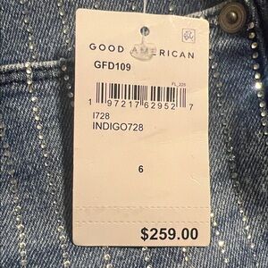 Good American Indigo Embellished Jeans